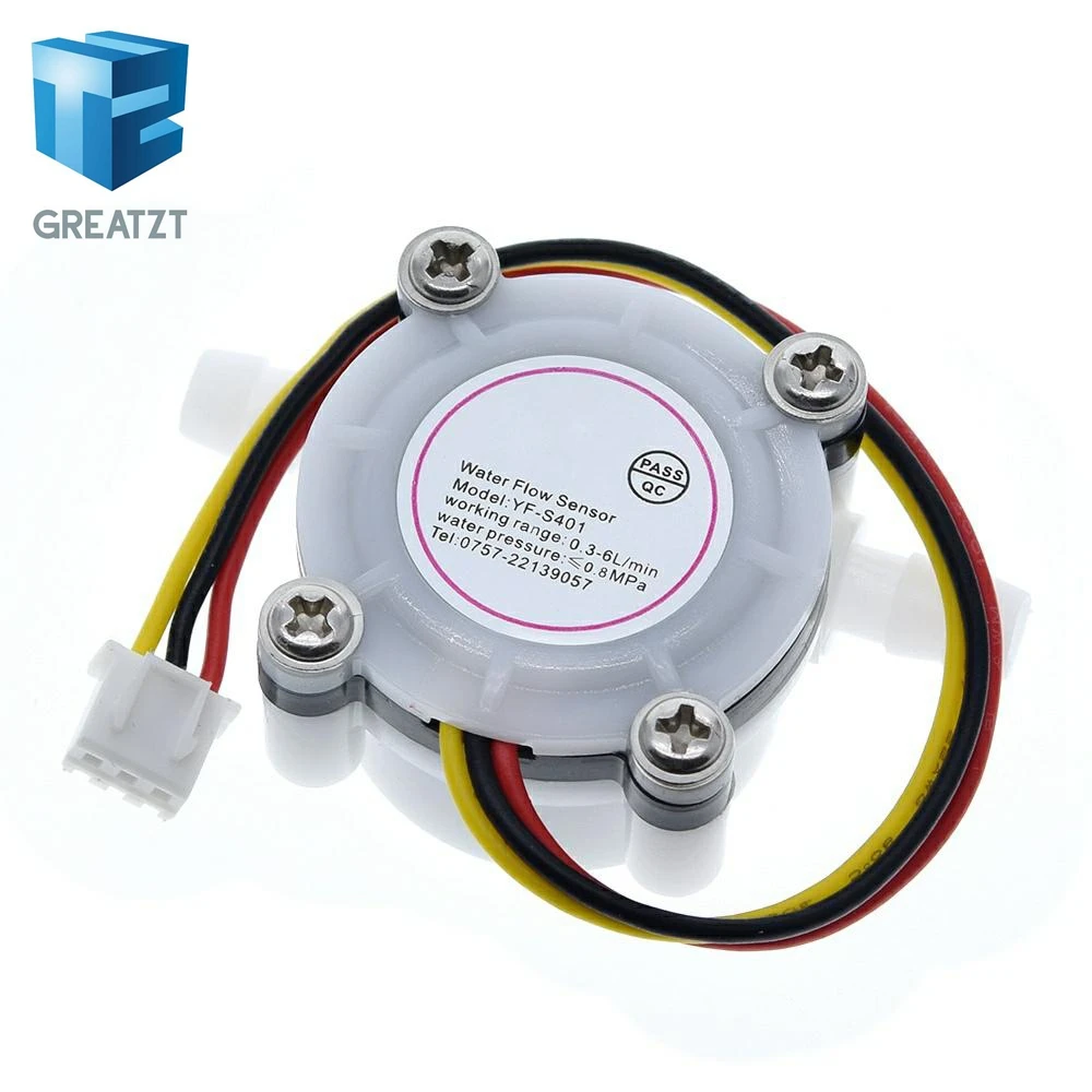 GREATZT 1/2PCS New Hot Water Coffee Flow Sensor Switch Meter Flowmeter Counter 0.3-6L/min YF-S401