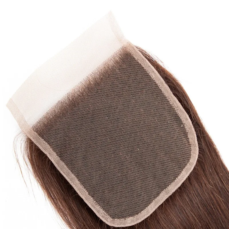 Premium # 4 capelli umani onda del corpo 4x4 chiusura in pizzo, capelli veri traspiranti vergini brasiliani non trattati al 100% sensazione di alta qualità