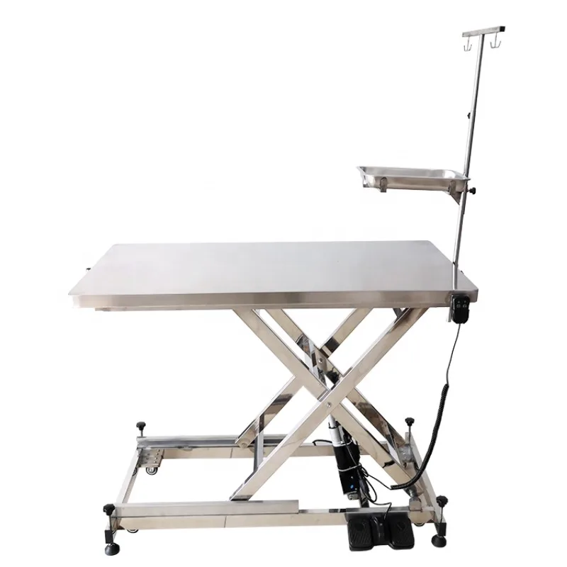 2026 Veterinary Equipment 304 Stainless Steel VET  Surgery  Operation Table with Electric Functional Lifting up and down