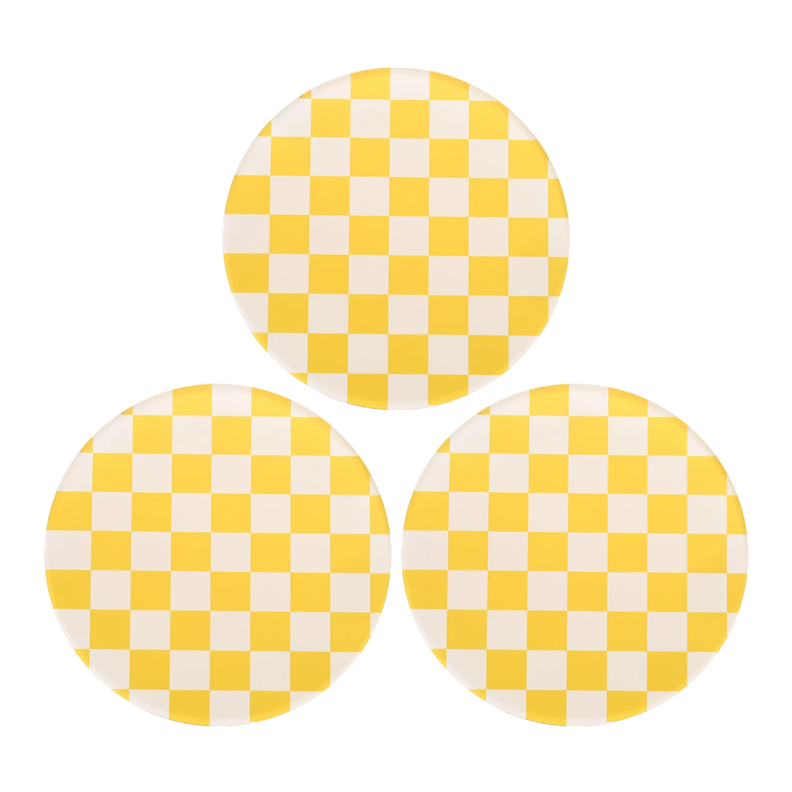 

3pcs Acrylic Cup Coasters Acrylic Drink Coaster Tabletop Protection Mat for Mugs and Cups Office Kitchen