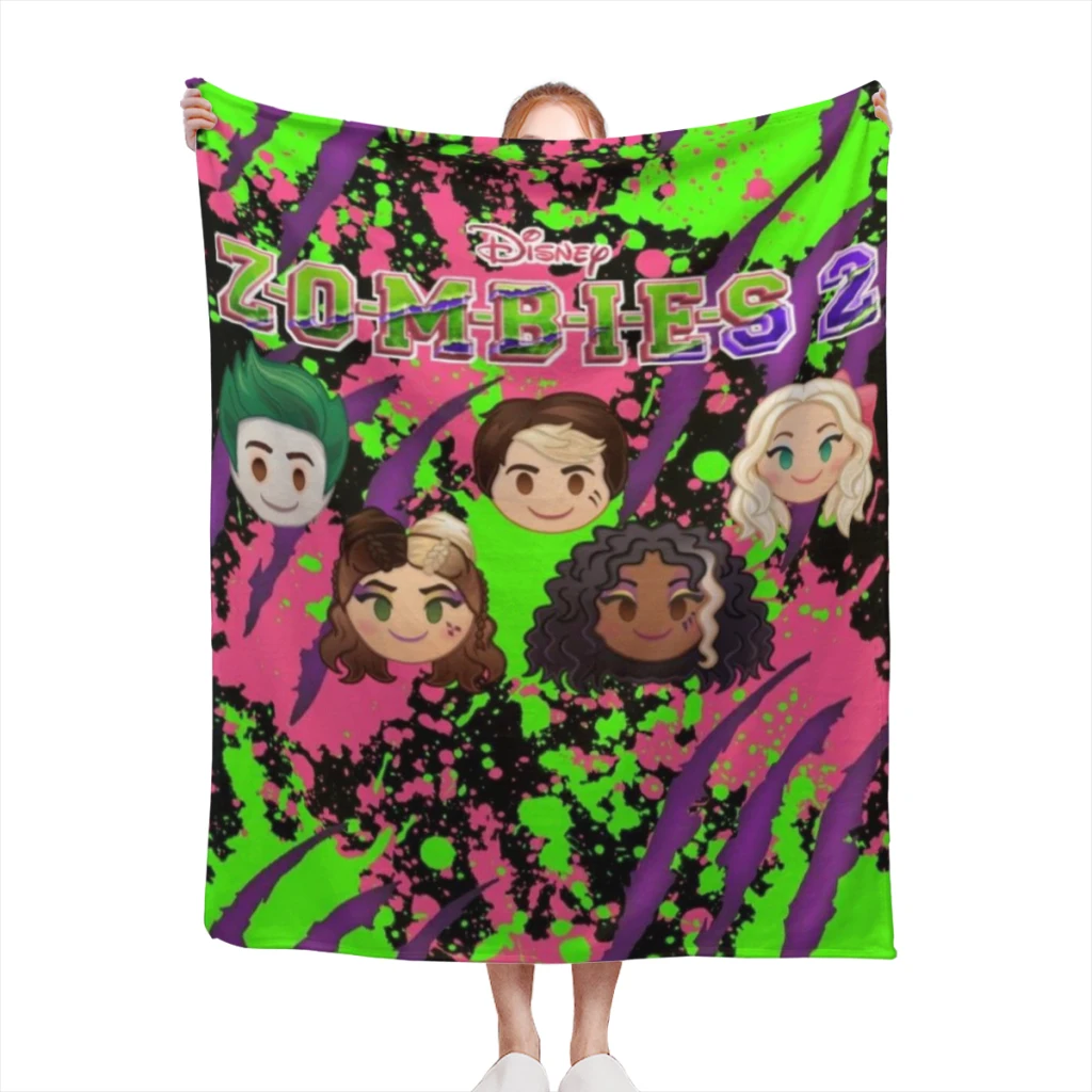 

Zombies 2 Blanket Flange Textile Decor Portable Super Soft Throw Blankets for Home Office Plush Thin Quilt