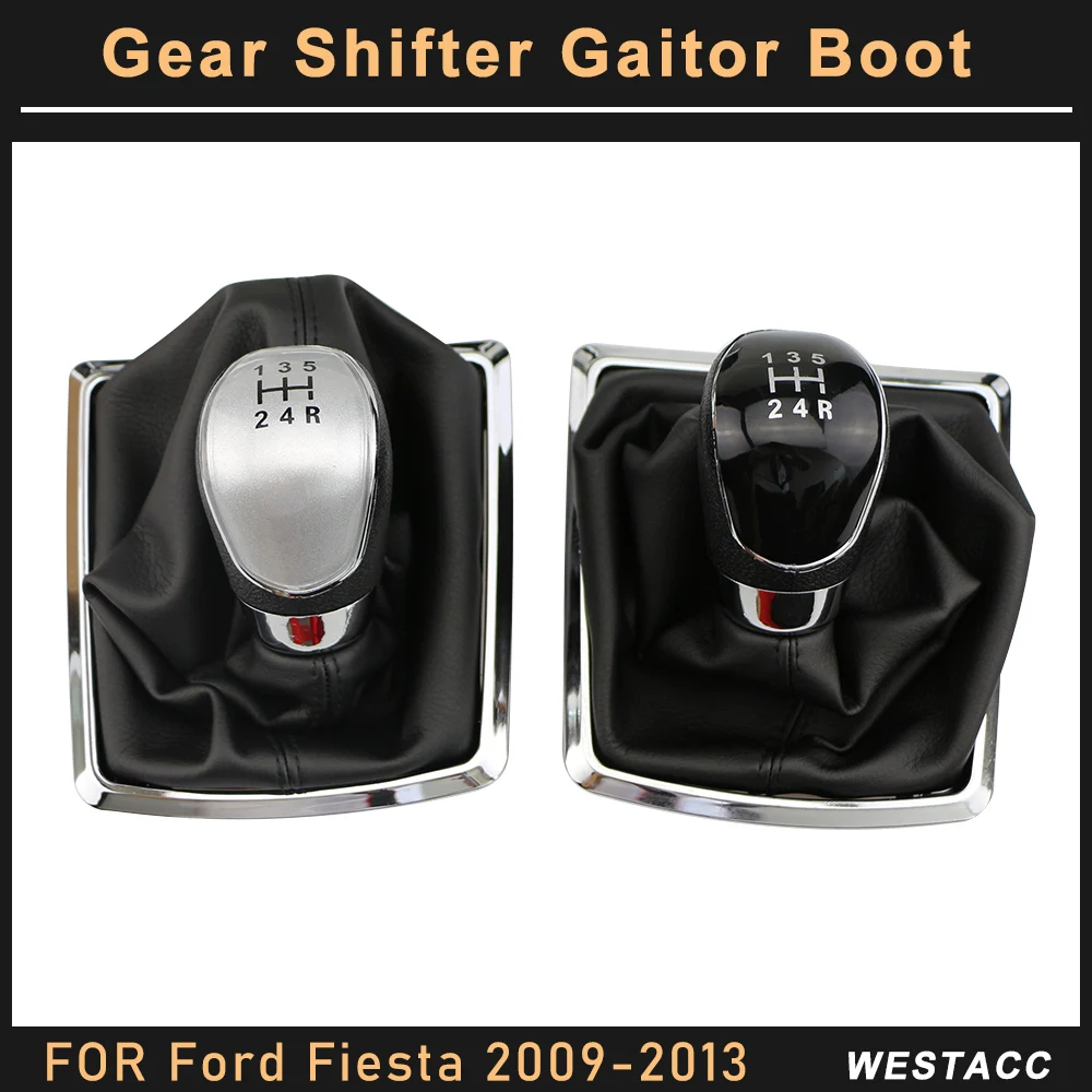 5/6 Snelheid Auto Versnellingspookknop Hendel Shifter Kraag Voor Ford Fiesta 2009 - 2013 Focus Mk2 2005-2011 Gaitor Boot Accessoires