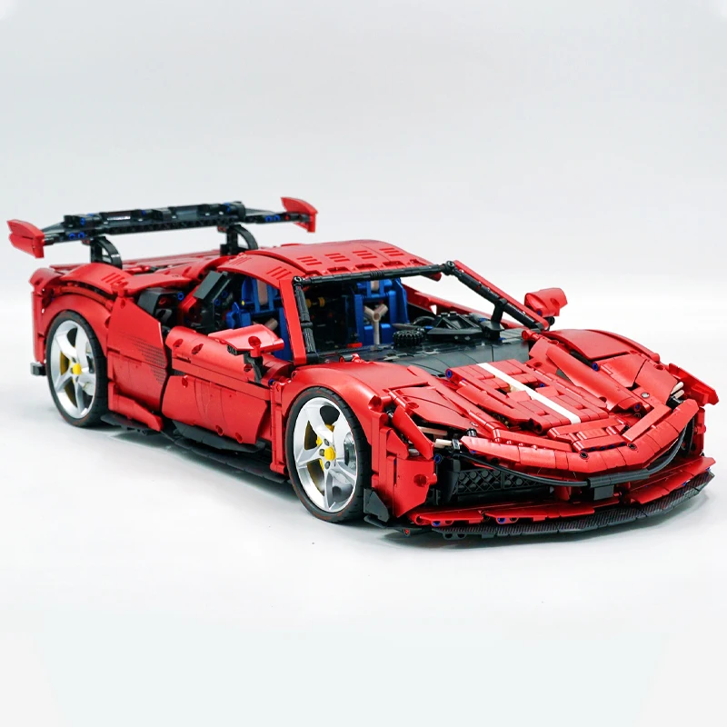 

High-Tech Series SF90 Sport Car Building Block Technical City Super Speed Racing Vehicle Model Bricks Toys For Children Gift MOC