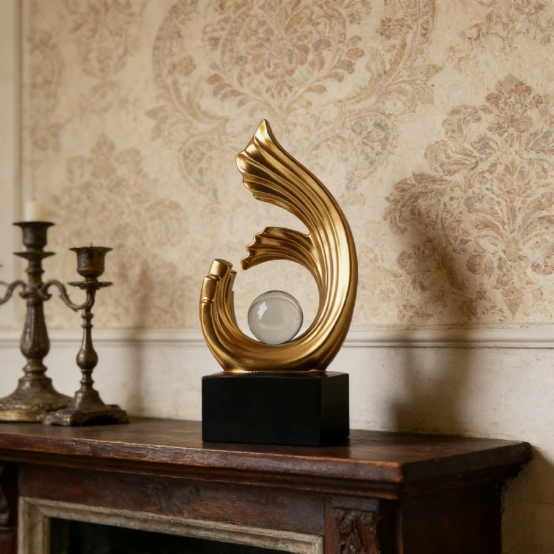 

Gold Irregular Decoration, Desktop Decoration, Abstract Art, Sculpture Room, Aesthetic Decoration, Sculpture