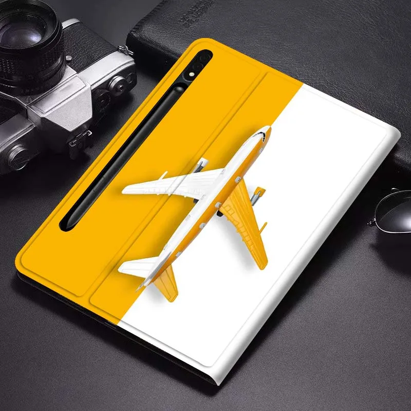 

Cute Plane Model Toy Gift For Samsung Galaxy Tab S6 S7 S8 S9 S10 FE Plus Lite Soft Flexible Support Tablet Case