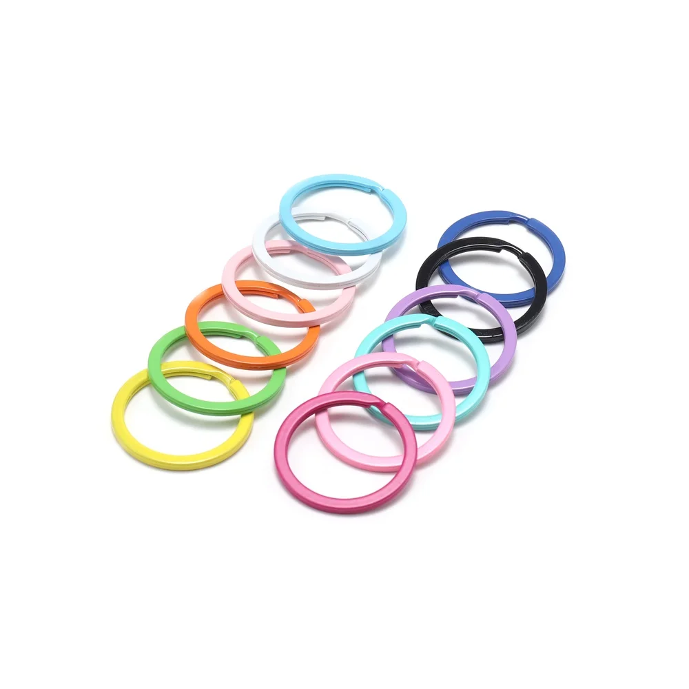 10 teil/los 30mm runde DIY Metall Schlüssel halter Split Ringe Unisex Schlüssel ring Schlüssel bund Schmuck Schlüssel anhänger Herstellung Zubehör findns