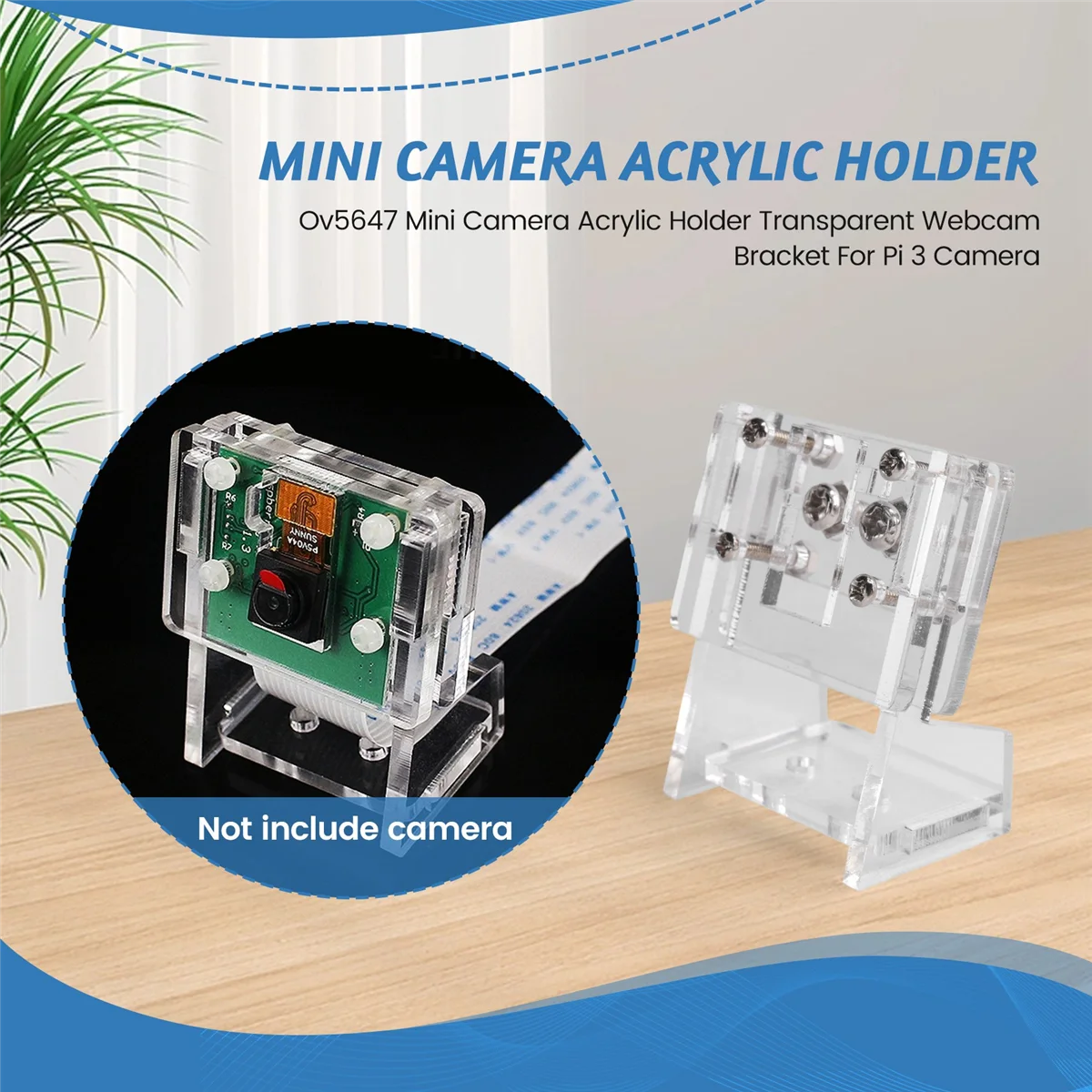 Ov5647 Mini Camera Acrylic Holder Transparent Webcam Bracket For Raspberry Pi 3 Camera NND