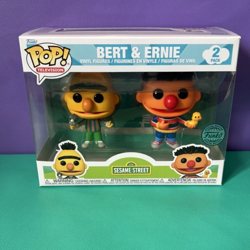 شارع سمسم بيرت وإرني 2 حزمة Funko Pop الفينيل عمل النموذج الأصلي تحصيل النحت الدمى ديكور Q VersionToys الهدايا