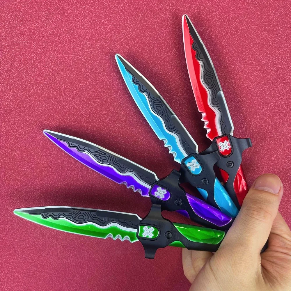 7.1inch Valorant Katana Metal Anime Cosplay Prop Sword Ninja Knife Blade Real Size Japanese Katana Original Samurai Sabre Toy