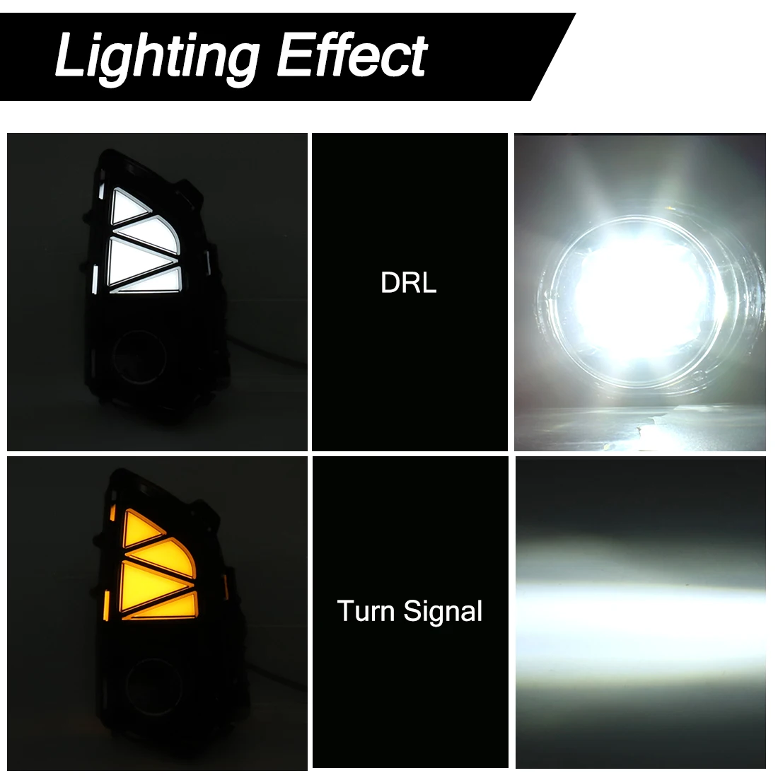 Car LED Daytime Running Light For Toyota Yaris Ativ Vios 2022 2023 Dynamic Turn Signal Driving Headlights Front Bumper Lamp 12V
