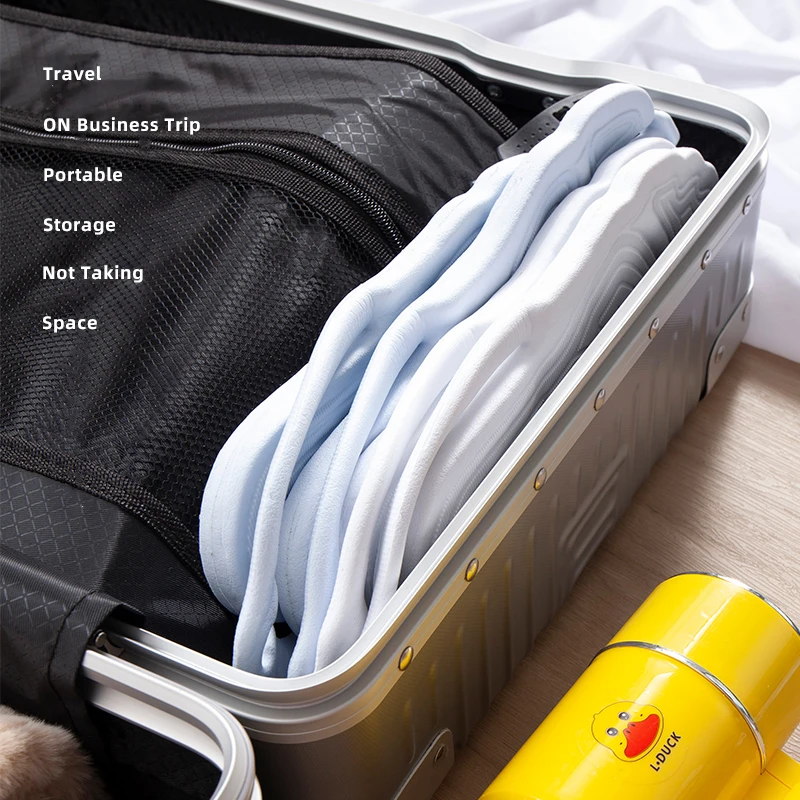 1Pair of Portable Folding Slippers for Business Trip Couple Beach Flip-flops Hotel Bath Anti-skid Slippers Folding Slippers image 2