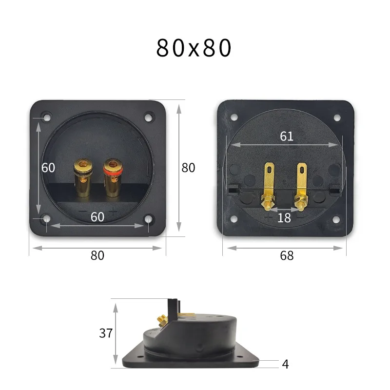 DIY Audio-Zubehör Lautsprecher-Anschlussbox 2/4-Wege Optional Verstärkte ABS-Kunststoff Anschlussdose Verbindungsclip 2 Stück/Set – Detail 11