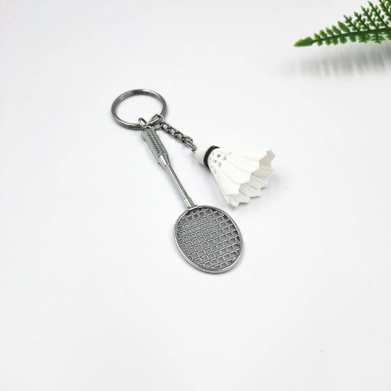 Porte-clés badminton, accessoires décoration pour porte-clés à breloques