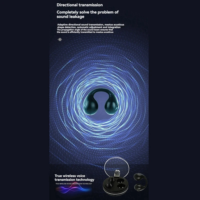 BNVN-Bluetooth TWS سماعة مفتوحة الأذن كليب نوع الرياضة الألعاب صحيح اللاسلكية المحمولة إلغاء الضوضاء سماعة