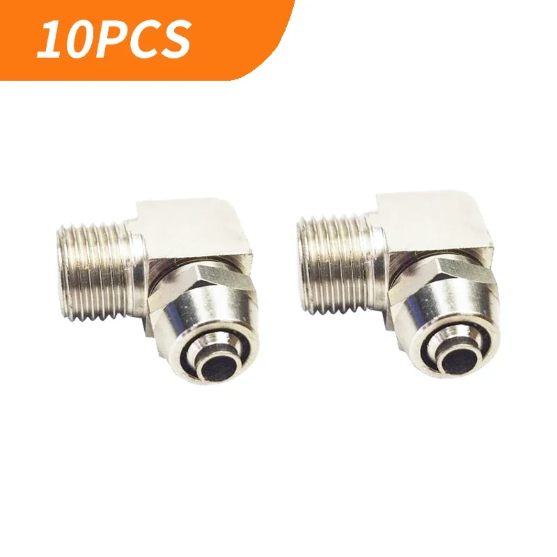10pcs Air Pneumatic Fitting KL-PL6 KL-PL8 KL-PL10 KL-PL12 Lock Nut Fast Screwing Quick Connector Elbow Air Fittings