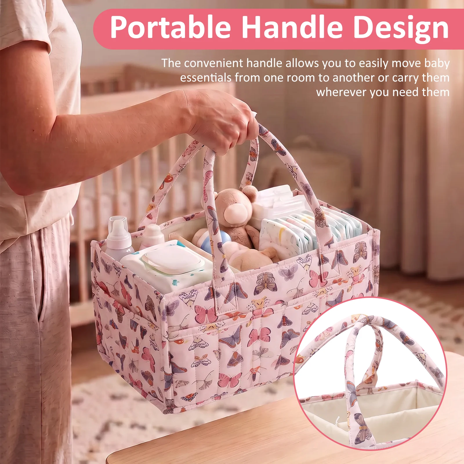 Baby Diaper Caddy Organizer Po - Baby Nursery Shelves recension och pris