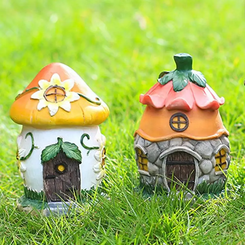 

Mini Cottage Model Romantic Houses Figurines miniatures cute fairy garden Ornament Mini Bonsai home decor crafts supplies Yard