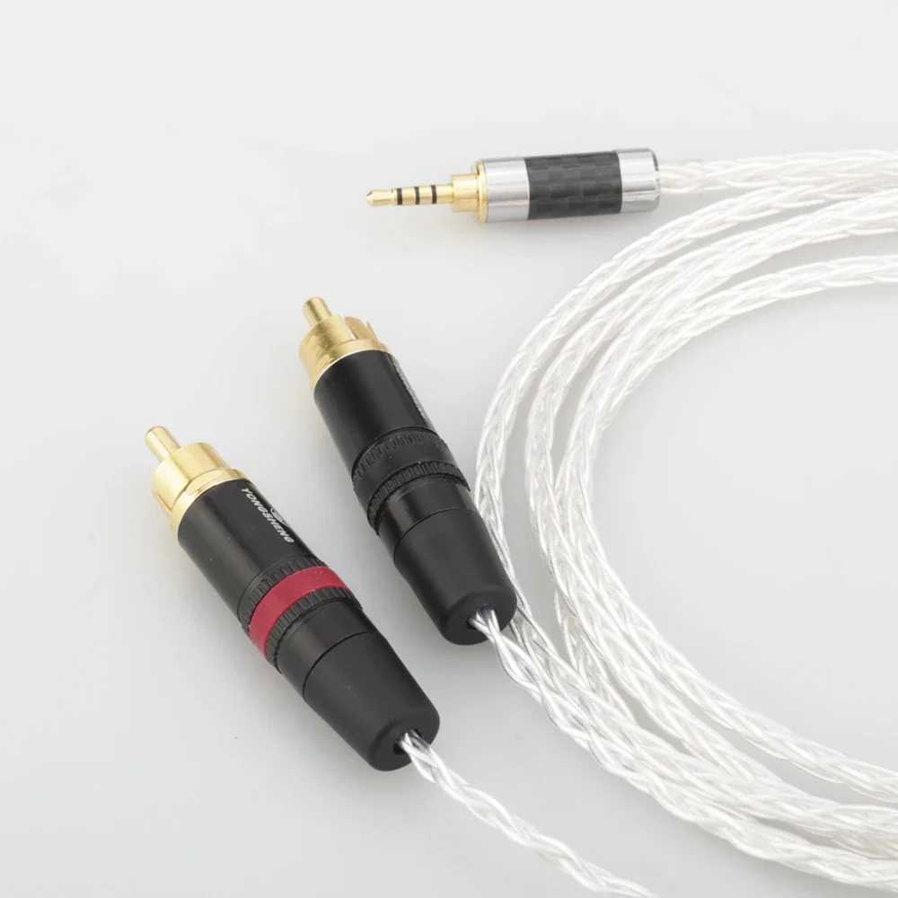 2,5 mm TRRS symmetrischer Stecker auf Dual-RCA-Stecker, kompatibel mit Astell&Kern AK100II, AK120II, AK240, AK380, AK320, DP-X1A, FIIO X5III