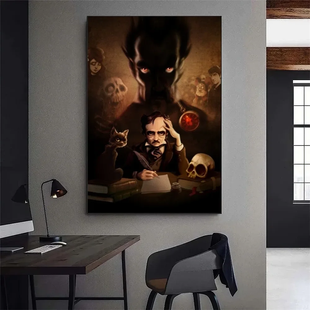 Edgar Allan Poe Poster Gallery Prints Painting Wall Canvas Pictures Living Room Sticker Small