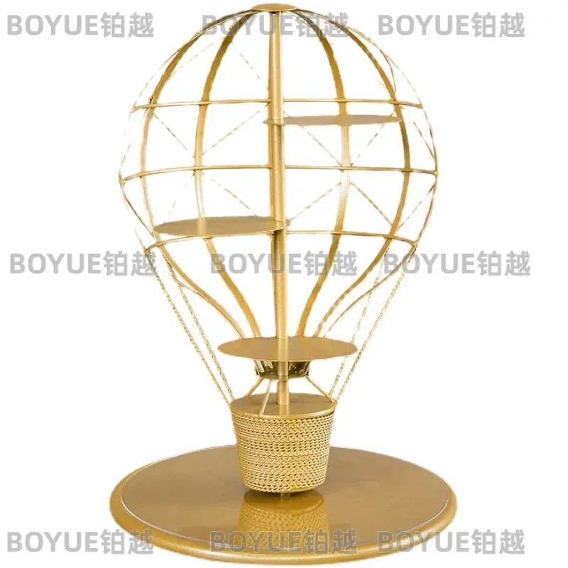 Creative Hot Air Balloon Dessert Stand for Afternoon Tea Sushi Dim Sum Pudding Egg Tart Display Rack Coffee Table Decor
