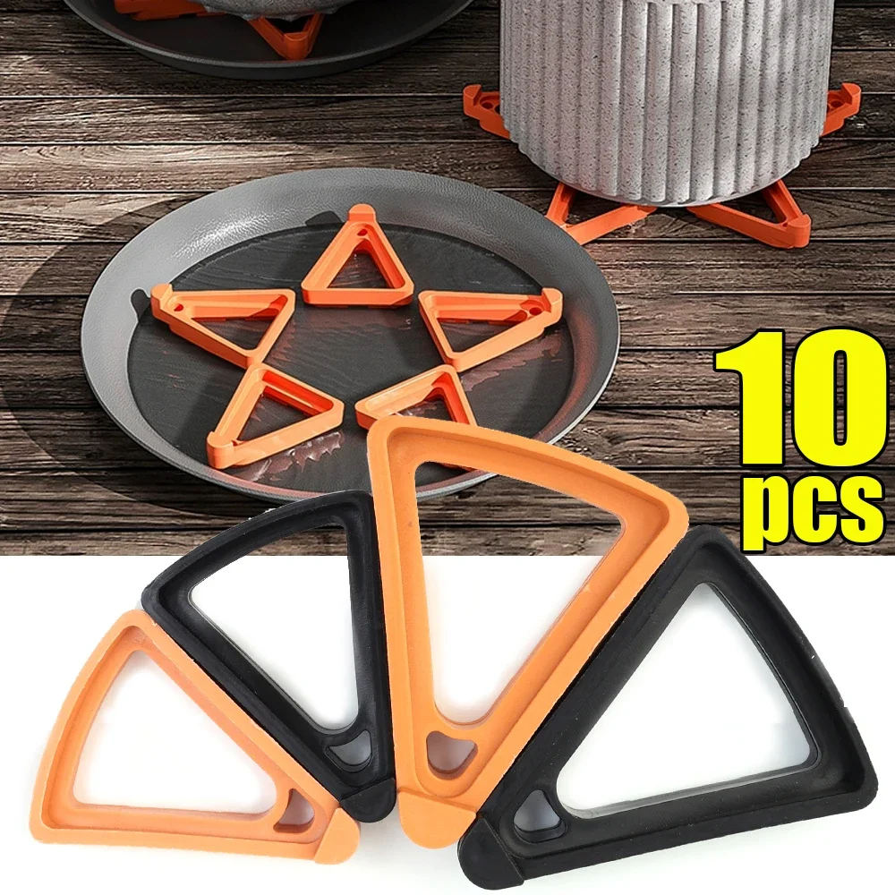 10/5PCS Pot Trays Plant Flower Pot Feet Stand Invisible Risers Toes Lifters Triangle Ventilation Anti-rot Base Garden Supplies