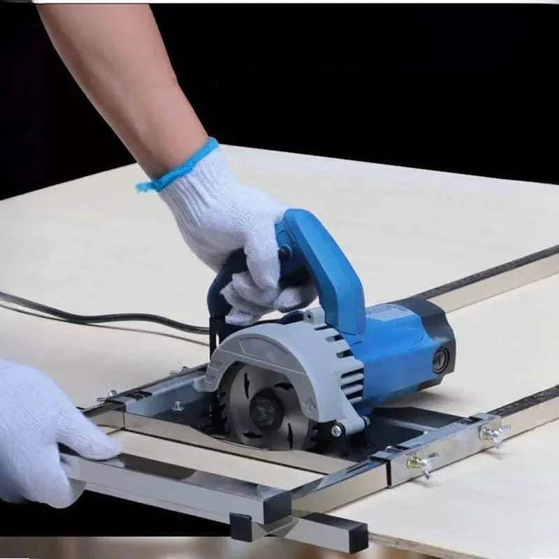 ماكينة تشذيب منشار دائري كهربائية جديدة مع دليل الحافة - لوح تقطيع لتحديد المواقع لأعمال النجارة وأخدود طحن دائرة التوجيه #4