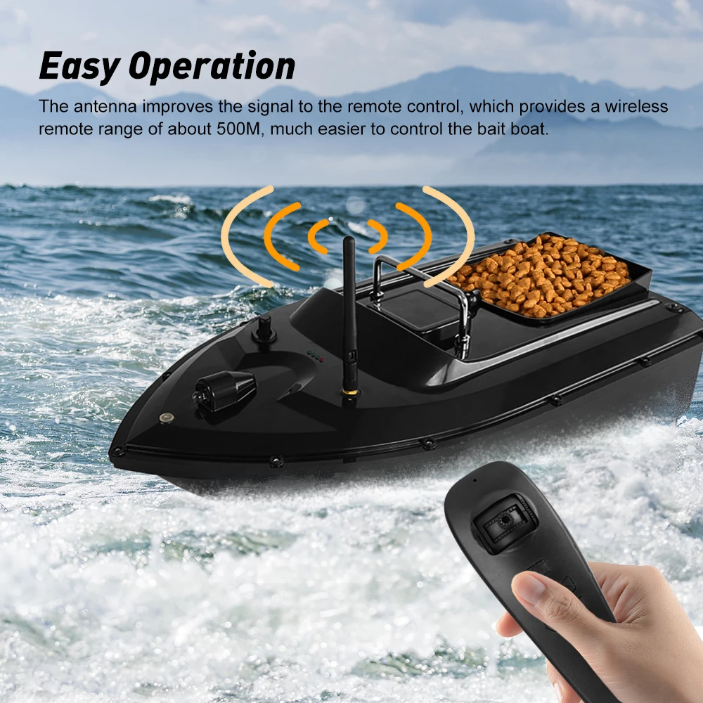 RC Bait Boat 500M Wireless Remote Control Fishing Bait Boat Fishing Feeder Ship Fishing Equipment 1.5KG Load