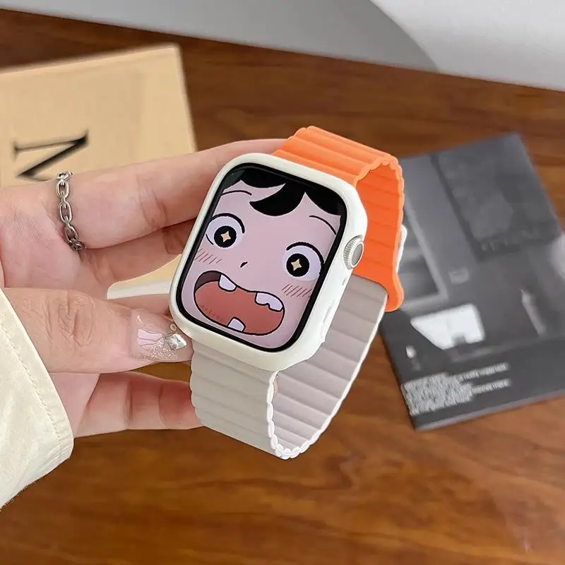 Магнитные ремешки для Apple Watch Band 46 мм 45 мм 42 мм 49 мм 40 41 44 Correa Силиконовый браслет iWatch серии 10 8 9 5 SE 6 7 Ultra 2