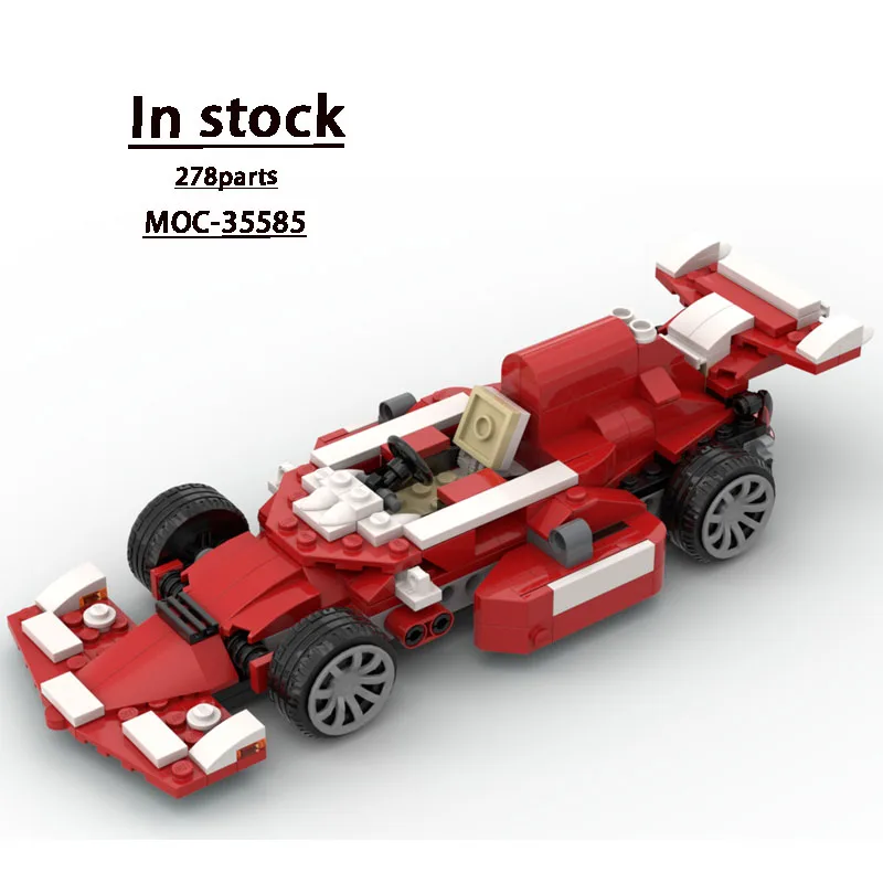 

MOC-35585 Формула 1, модель спортивного автомобиля, строительный блок- 278 деталей MOC, креативный рождественский строительный блок для мальчиков, игрушка в подарок