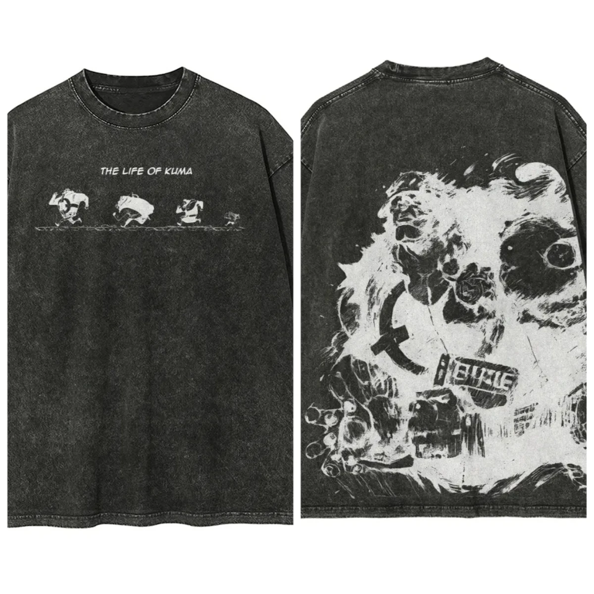 ONE PIECE Impresso Camiseta de Manga Curta Casual Verão Desgaste Masculino Roupas de Rua Camiseta Masculina Lavada e Velho Confortável Pop