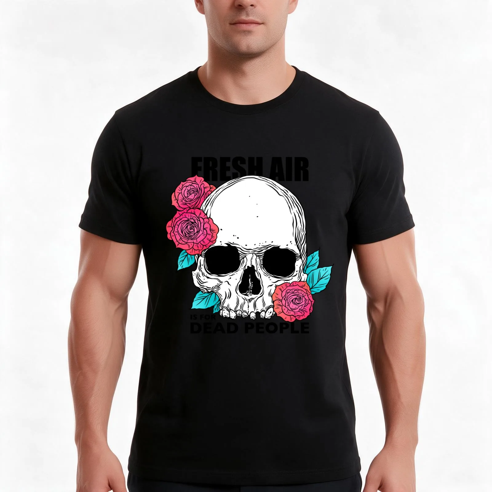 Morbid Podcast. Fresh Air is for Dead People Classic T-Shirt Summer Casual Cotton Tee Oversized Streetwear Tops 100% Cotton