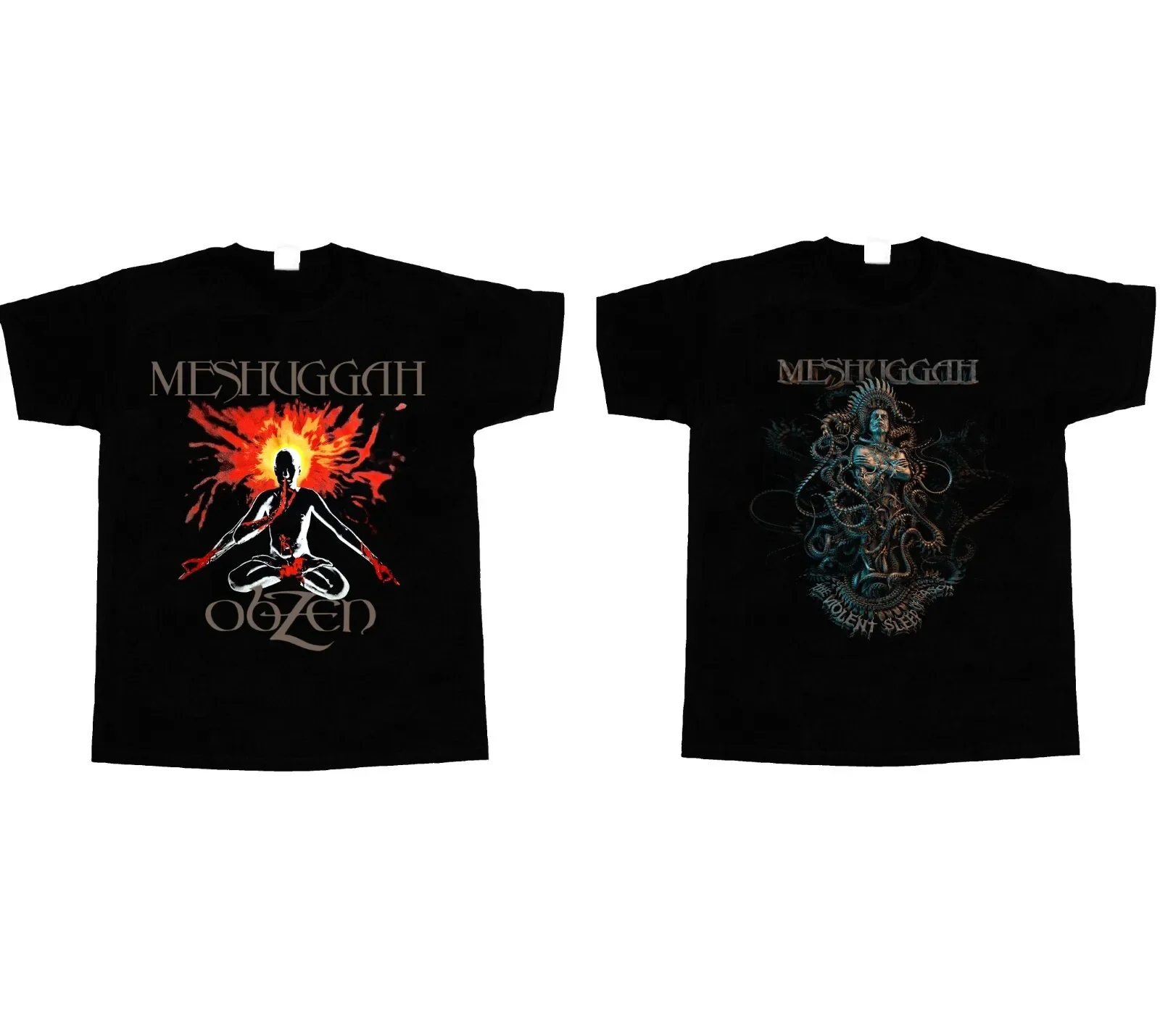 Meshuggah Obzen The Violent Sleep of Reason Short Long Sleeve New Black T-SHIRT-