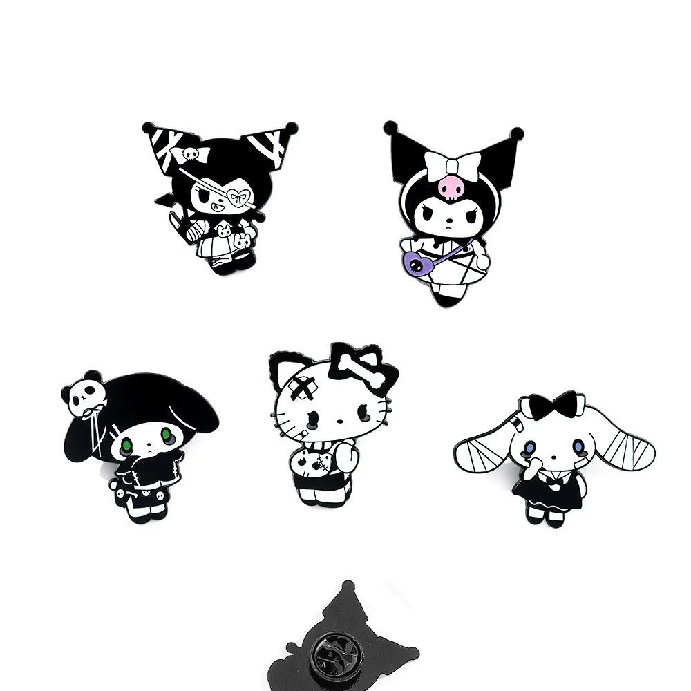 

Cartoon Kuromi Melody Enamel Pin Brooches For Lapel Pins Badge on decor DIY Backpack Clothes Metal Badge Kids Fashion Gifts