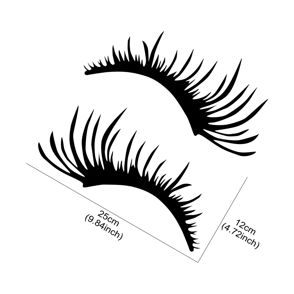 2Pcs Car Headlight Eyelash Stickers Vinyl Cute Decals For Volkswagen VW Beetle Mini Cooper S Countryman Smart Auto Accessories