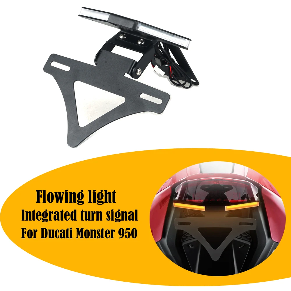 

NEW Motorcycle Rear Short Tail Stock License Plate Holder Tailstock Bracket Kit For Ducati Monster 950 Monster950 2021 2022 2023