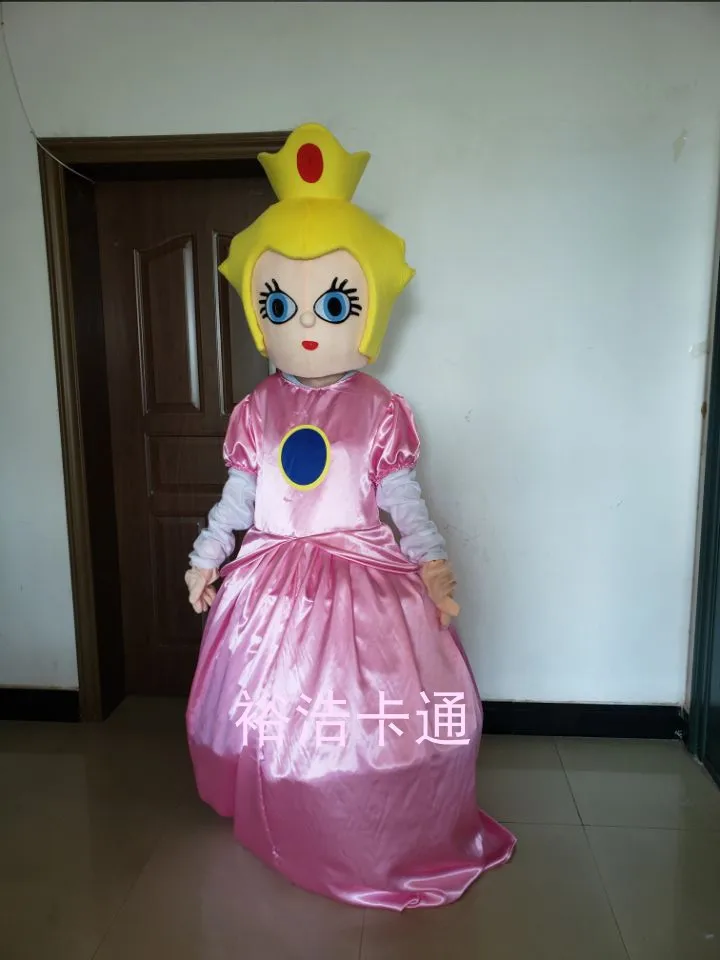 

Princess Golden Girl Mascot Costume Fancy Party Cartoon Animal Doll Clothings Dress Carnival Halloween Xmas Easter Ad Outfits