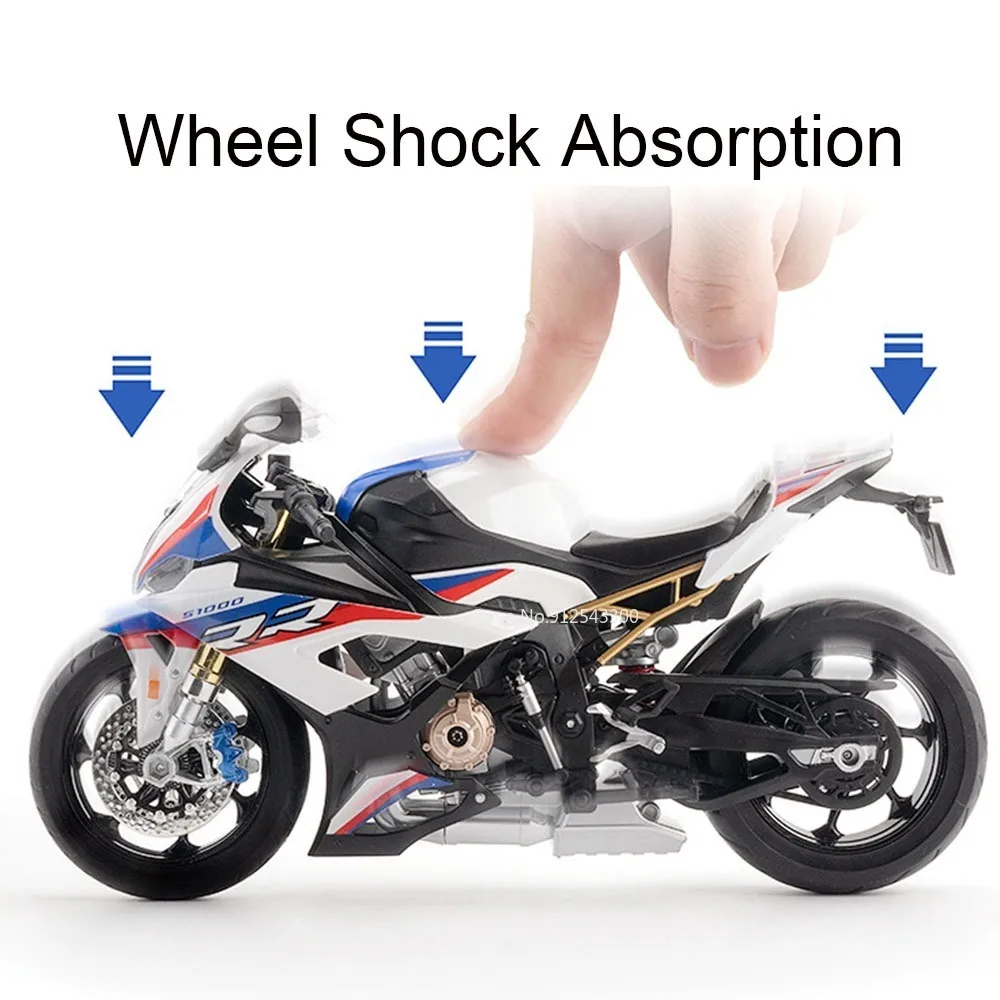 مقياس 1:9 S1000RR هوندا CBR1000 نموذج دراجة نارية لعبة الربط التوجيه قابل للسحب محرك ثلاثي القوائم نماذج هدايا للأطفال