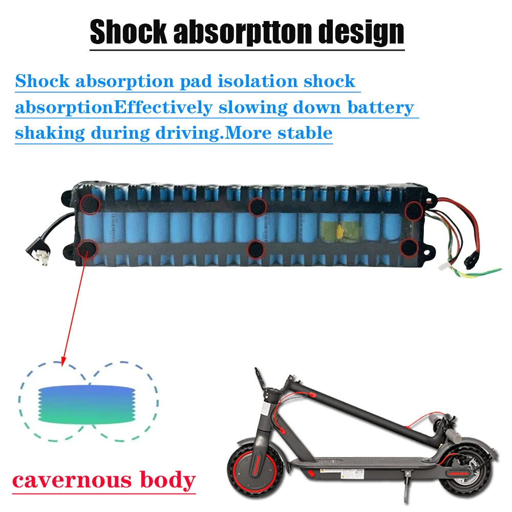 Bateria para Scooter Elétrico Xiaomi M365, 10S3P, 7800mAh, 36V, 18650, NE1003-H Interface de Comunicação Celular, Descarga, Luz Traseira