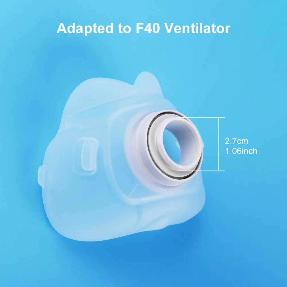 Cojín CPAP de repuesto, suministros de máscara facial completa para Resmed Airfit F40, cojín de silicona mejorado para máscaras