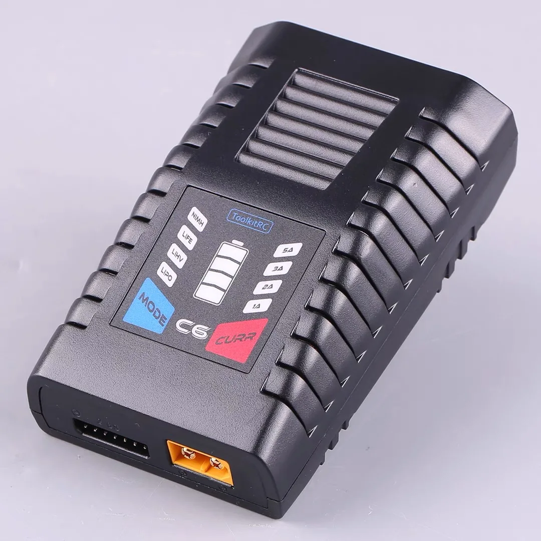 For ToolkitRC C6 Smart Easy Charger 50W Max 5A drone Lithium polymer life 1-6S Ni-MH battery accessories