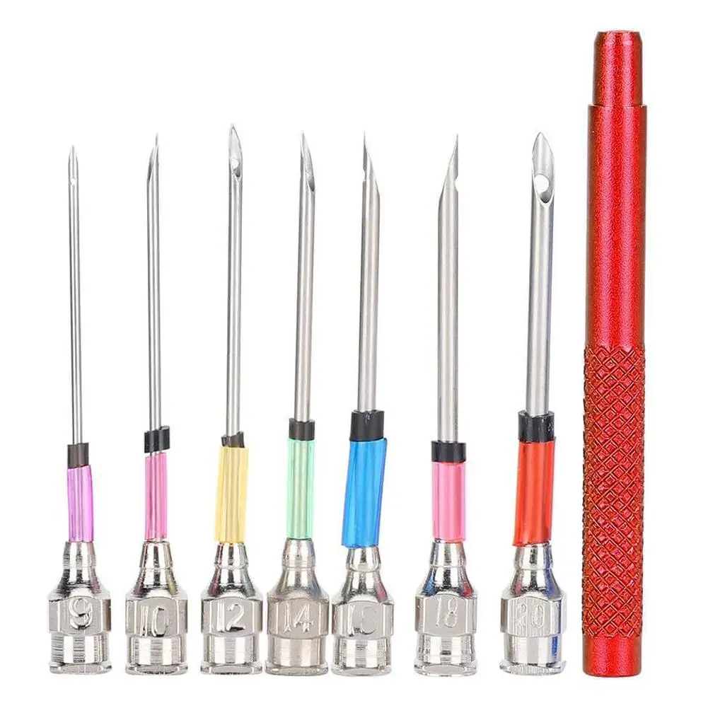 1 zestaw narzędzi Punch Needle Ultra Punch Needle stalowy zestaw haft sztuka z uchwytem do szycia igieł stempel Q0X0