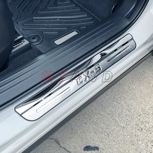 Imagen 2 del producto Para Mazda CX-5 CX5 KF KE 2025 2024 2023-2011 accesorio de acero inoxidable Umbral de puerta de coche Protector de placa de desgaste cubierta embellecedora Pedal protector