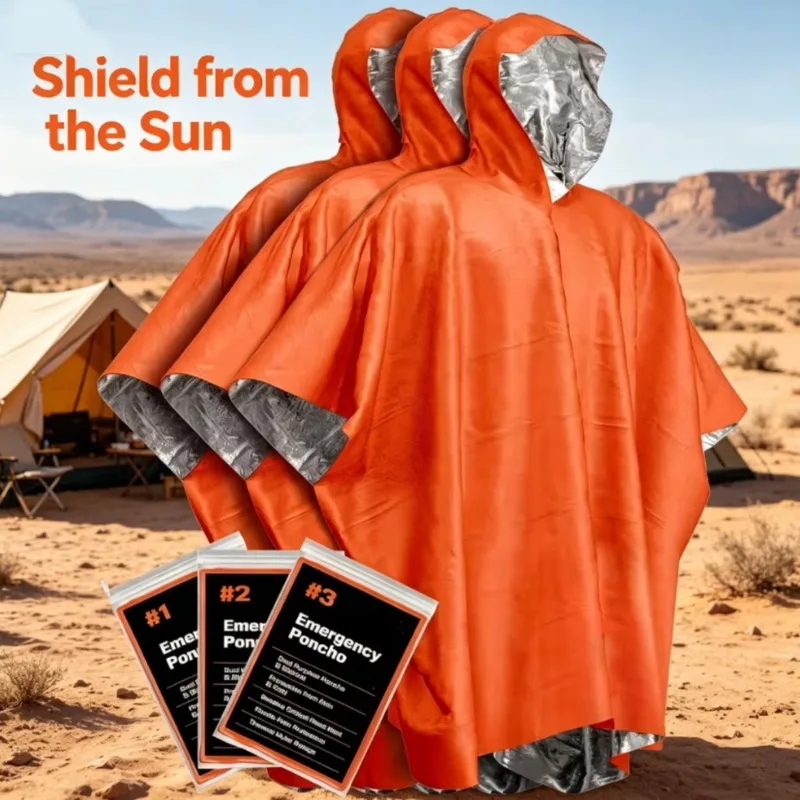 1-5PCS 1-5PCS Multifunctional Survival Raincoat Emergency Blanket Poncho Heat Insulation Waterproof  for Camping Hiking First Aid - Aliexpress Deal