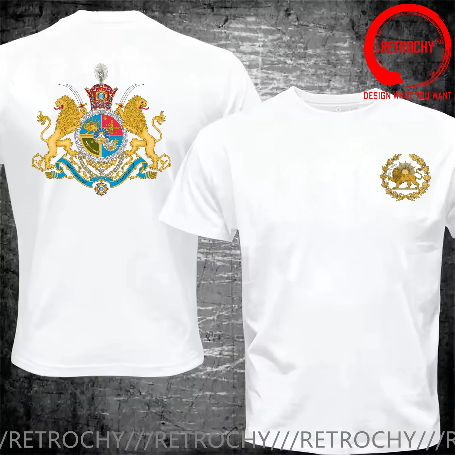 Funny Design Iran Perian Lion Sun Symbol The Imperial Coat of Arms  Shirt Men Fashion Trendy Casual Clothing Stylish Tops Tee