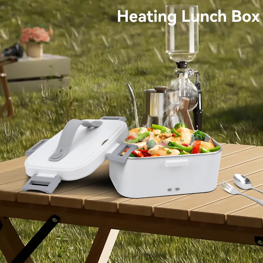 

Электрический ланч-бокс 80 Вт, 1,8 л, портативный подогрев еды, съемная чаша из нержавеющей стали, вилка европейского/американского стандарта, большая емкость для автомобиля и дома