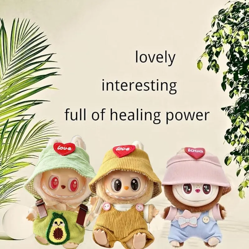เสื้อผ้า Labubu สําหรับตุ๊กตา,ชุดเครื่องแต่งกายสําหรับอุปกรณ์เสริม Labubu,เสื้อผ้าสําหรับนั่ง Labubu ทําจากผ้าฝ้ายผสม (ไม่มีตุ๊กตา)