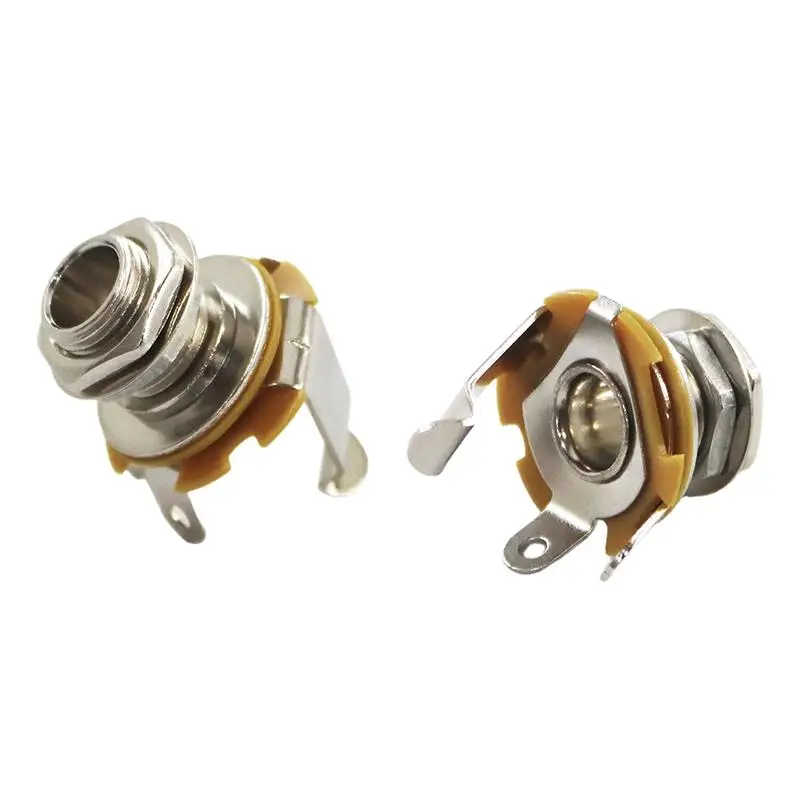 【OD】1Pcs Guitar Input Output Jack Socket 6.35mm 1/4