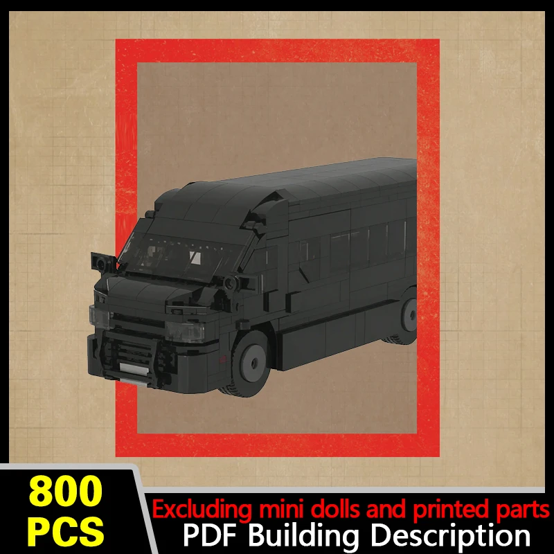 Military Business Van Model MOC Building Bricks War Equipment Style Modular Technology Gifts Holiday Assemble Toys Suit
