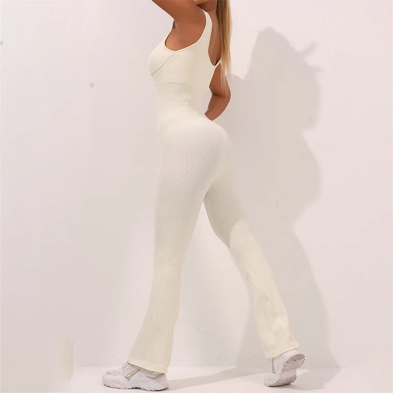 TRY TO BN Seamless Jumpsuits Women Fitness Sports Bodysuit Romper Sculpture Abdomen Yoga Workout Ribbed High Elasti Gym Clothing