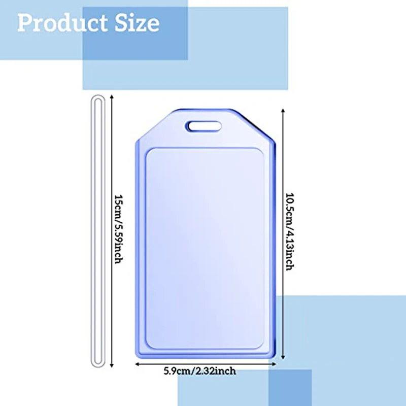 Transparent Card Holder ID Card Badge Holder Name Tag Holder Luggage Tag Luggage Boarding Pass Hard Plastic Vertical